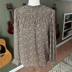 Loft Buttoned Long Sleeve Blouse